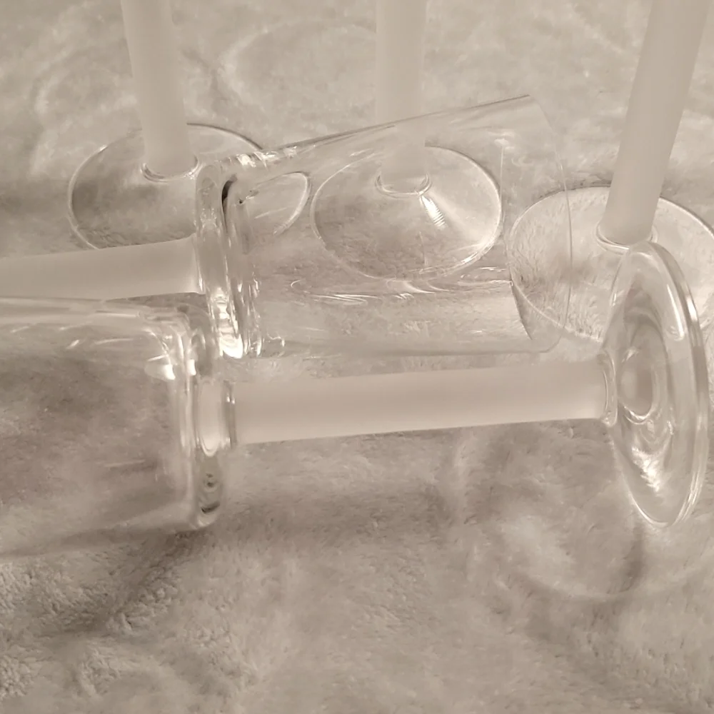 Mikasa Overture Satin wine glasses, set of 6, frosted stem, no cracks or chips - Picture 3 of 5